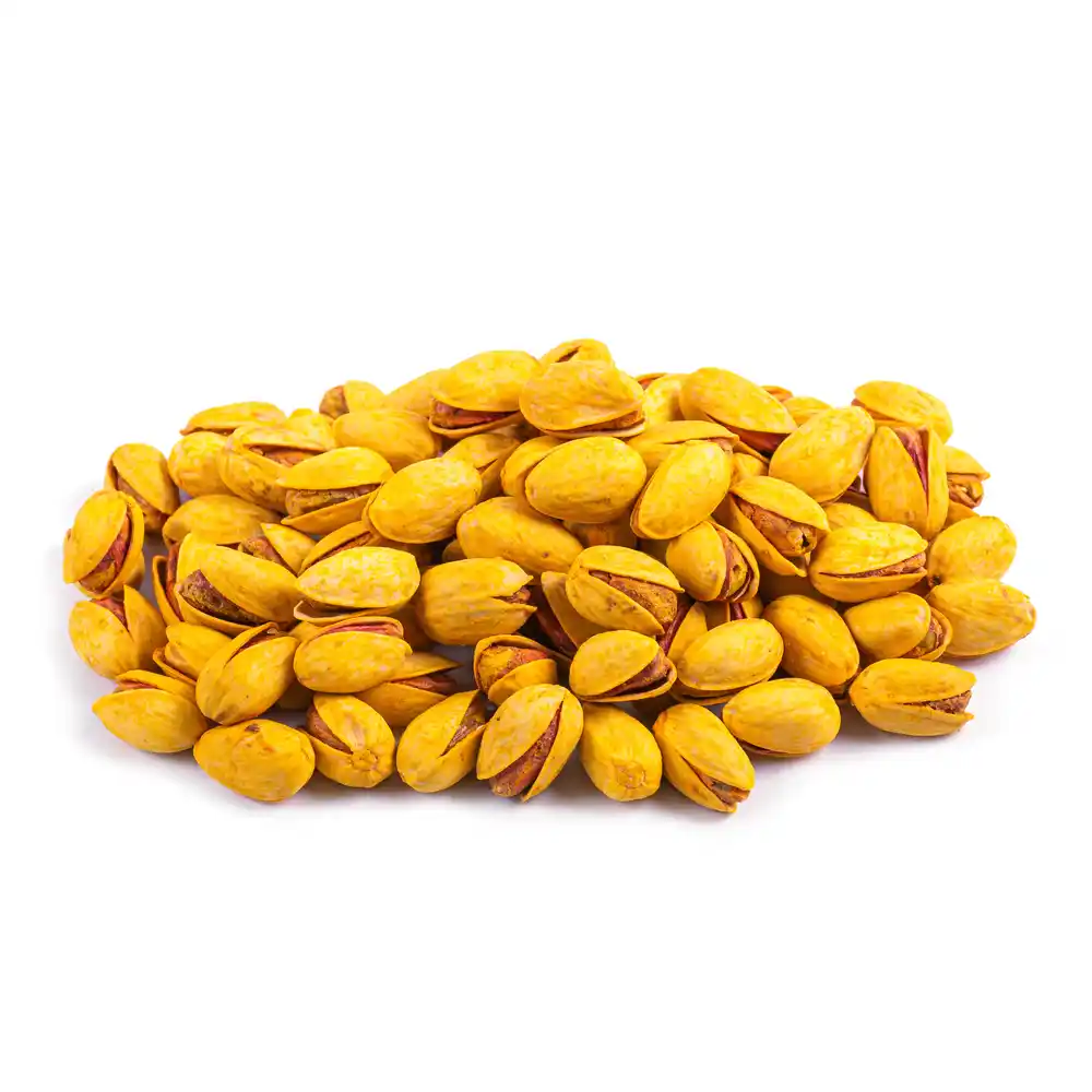 خرید و قیمت پسته احمد آقایی برشته دو آتشه زعفرانی+ارسال فوری